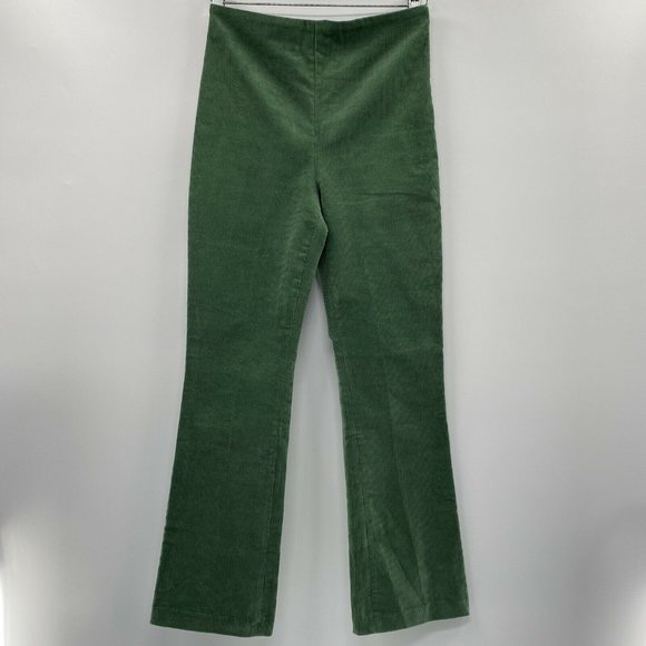 Tuckernuck Pants - Tuckernuck Women's Green Corduroy Ashford Pants Ankle Length sz L Elastic Waist